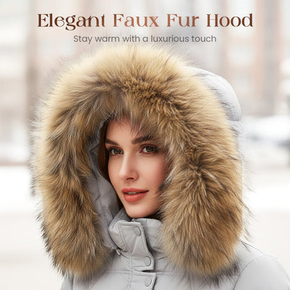 ⏳Limited-time 50% off⏰Women's Windproof Quilted Long Winter Coat🧥
