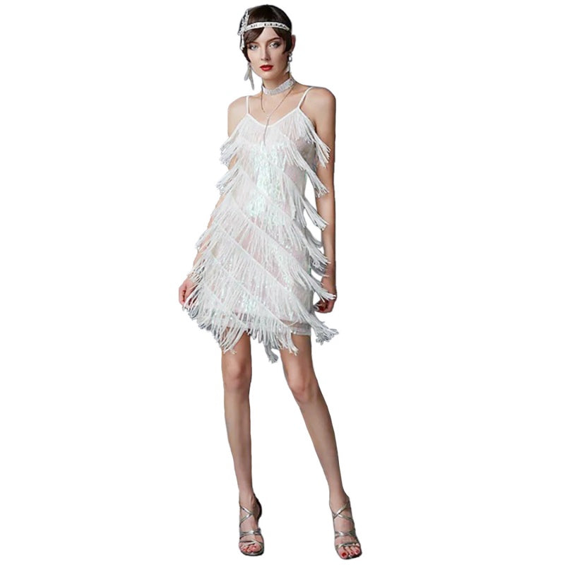 Women's Sequin Fringe Party Dress