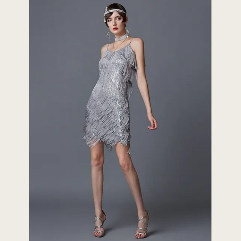 Women's Sequin Fringe Party Dress