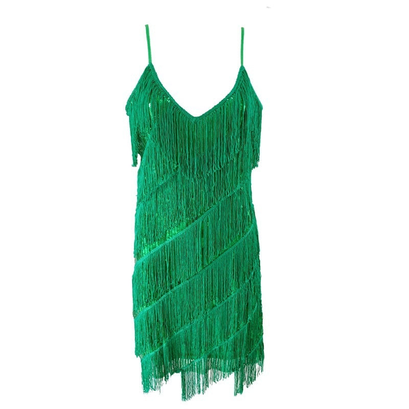 Women's Sequin Fringe Party Dress