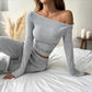 Women’s Casual Top and Wide-Leg Pants 2-Piece Set