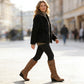 Women's Autumn Suede Wedge Boots