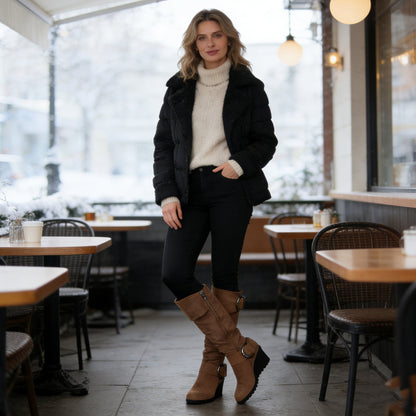 Women's Autumn Suede Wedge Boots