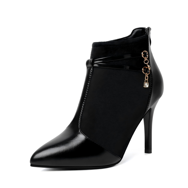 Elegant Pointed-Toe Stiletto Ankle Boots
