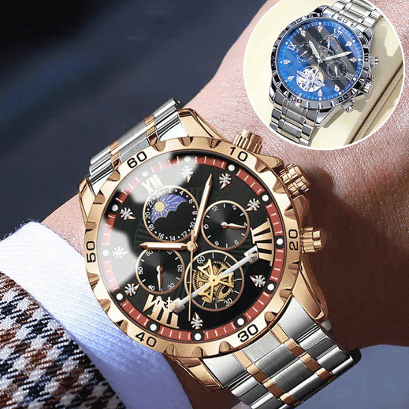 📢Best Christmas Gift 50% OFF !!🎁Men's Luminous Waterproof Flywheel Quartz Watch