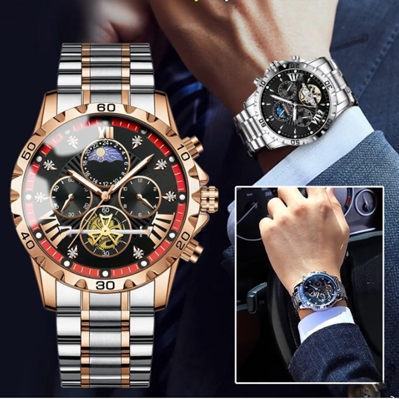 📢Best Christmas Gift 50% OFF !!🎁Men's Luminous Waterproof Flywheel Quartz Watch