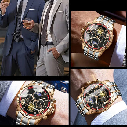📢Best Christmas Gift 50% OFF !!🎁Men's Luminous Waterproof Flywheel Quartz Watch
