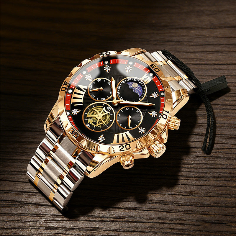 📢Best Christmas Gift 50% OFF !!🎁Men's Luminous Waterproof Flywheel Quartz Watch