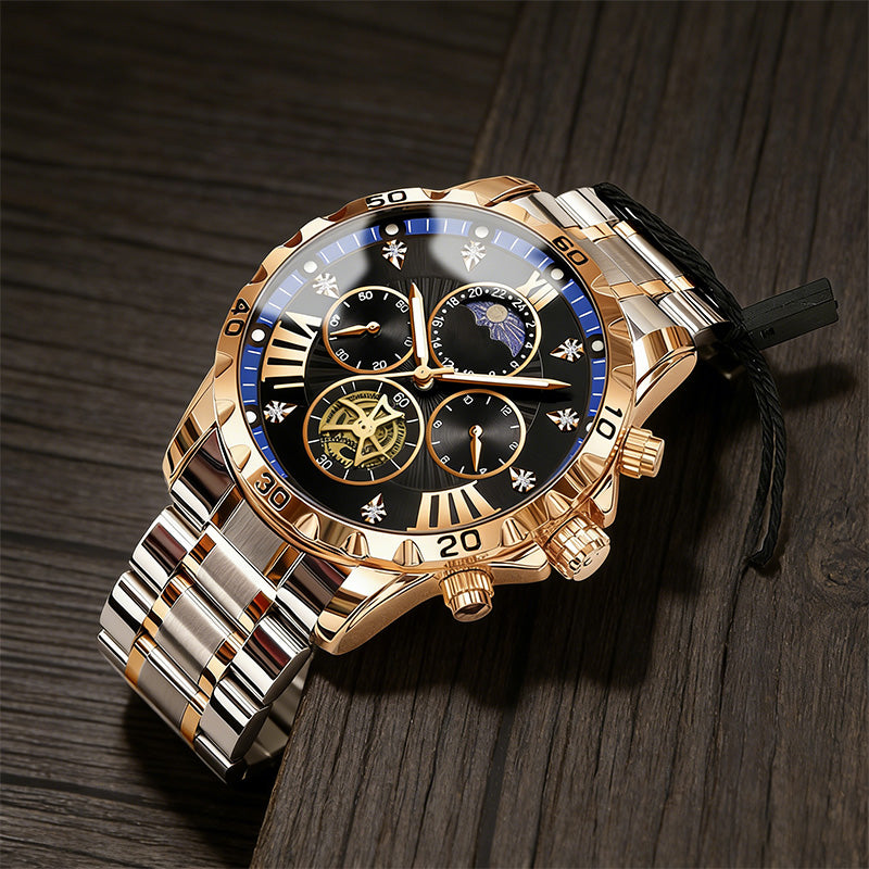 📢Best Christmas Gift 50% OFF !!🎁Men's Luminous Waterproof Flywheel Quartz Watch