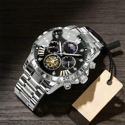 📢Best Christmas Gift 50% OFF !!🎁Men's Luminous Waterproof Flywheel Quartz Watch