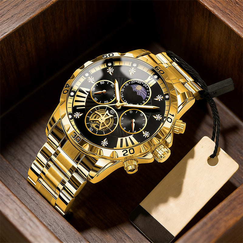 📢Best Christmas Gift 50% OFF !!🎁Men's Luminous Waterproof Flywheel Quartz Watch