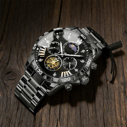 📢Best Christmas Gift 50% OFF !!🎁Men's Luminous Waterproof Flywheel Quartz Watch