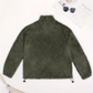 Women's Fuzzy Half-Zip Stand Collar Sweatshirt