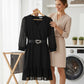 Women's V-Neck Ruffle Hem Dress