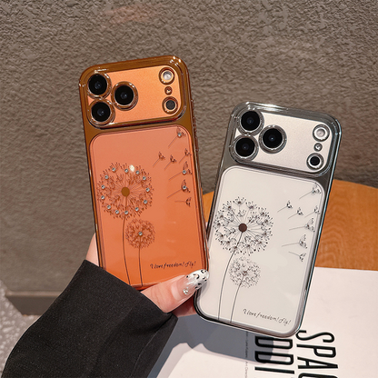 Transparent Dandelion Rhinestone iPhone Case