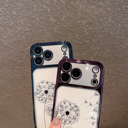 Transparent Dandelion Rhinestone iPhone Case