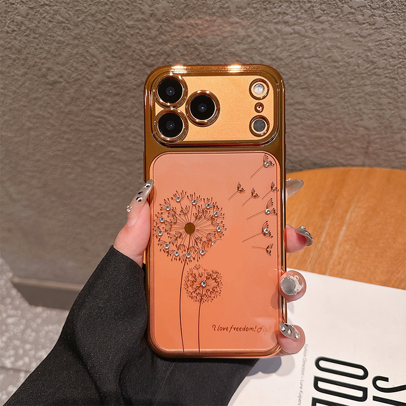Transparent Dandelion Rhinestone iPhone Case