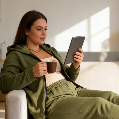 Women's Warm Lined Hooded Tracksuit Set