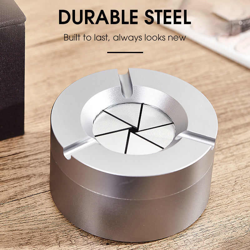 ✨✨360° Stainless Steel Twist-Lock Ashtray - Now on Sale🚬🚬 Odor-Proof & With Cigarette Holder for Car & Home