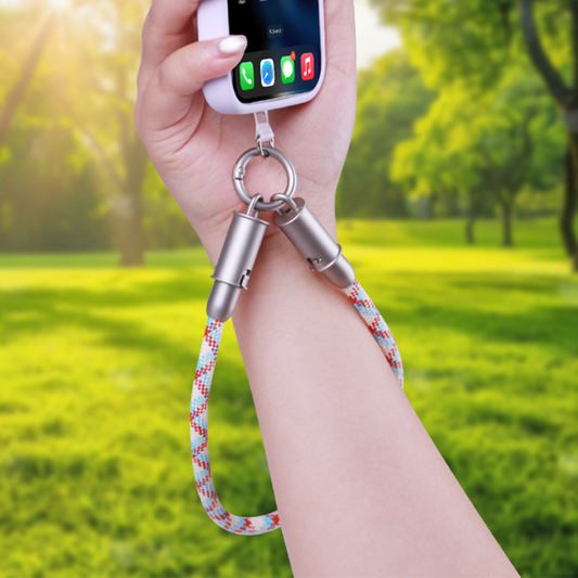 2-in-1 Phone Lanyard with Built-in Charging Cable