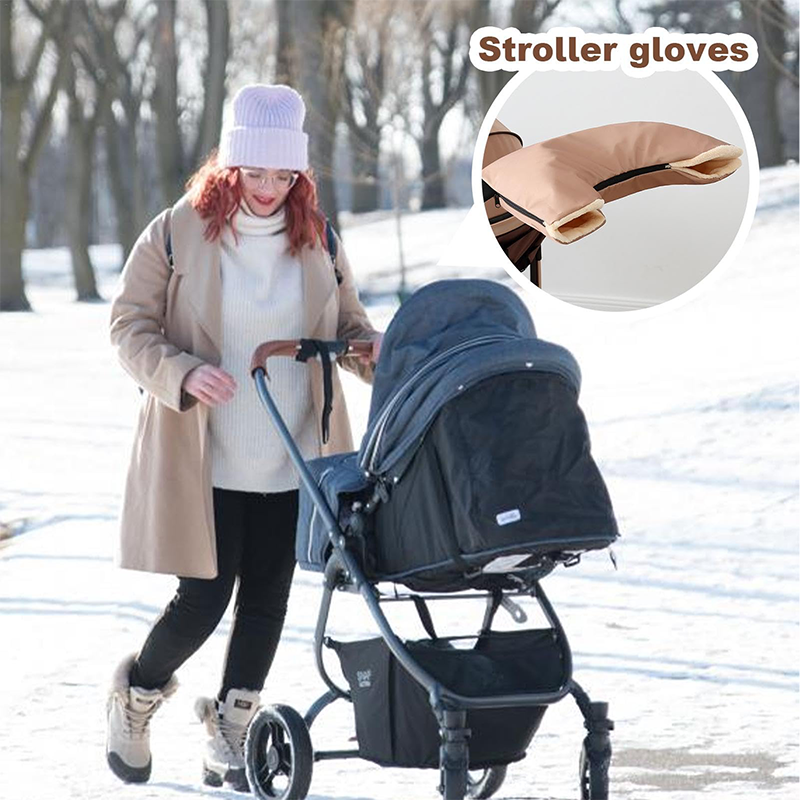 Baby Stroller Winter Warm Gloves with Phone Pocket