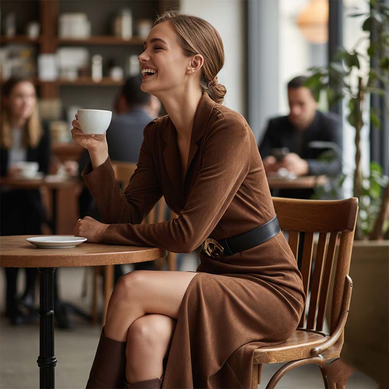 Women's Long Sleeve V-Neck Bodycon Dress