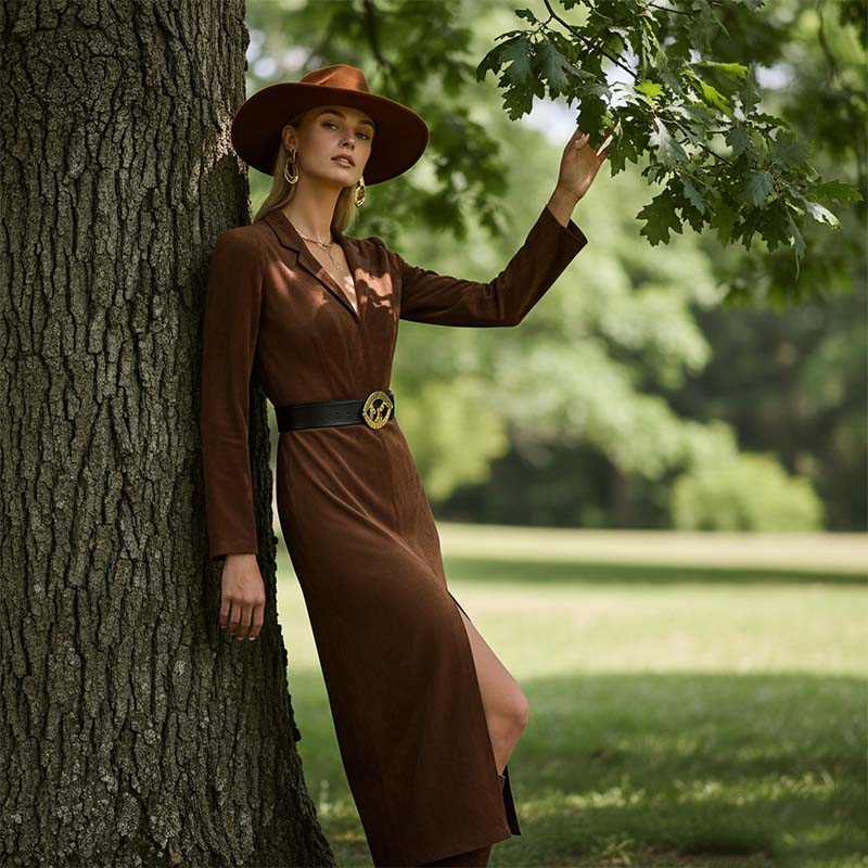 Women's Long Sleeve V-Neck Bodycon Dress