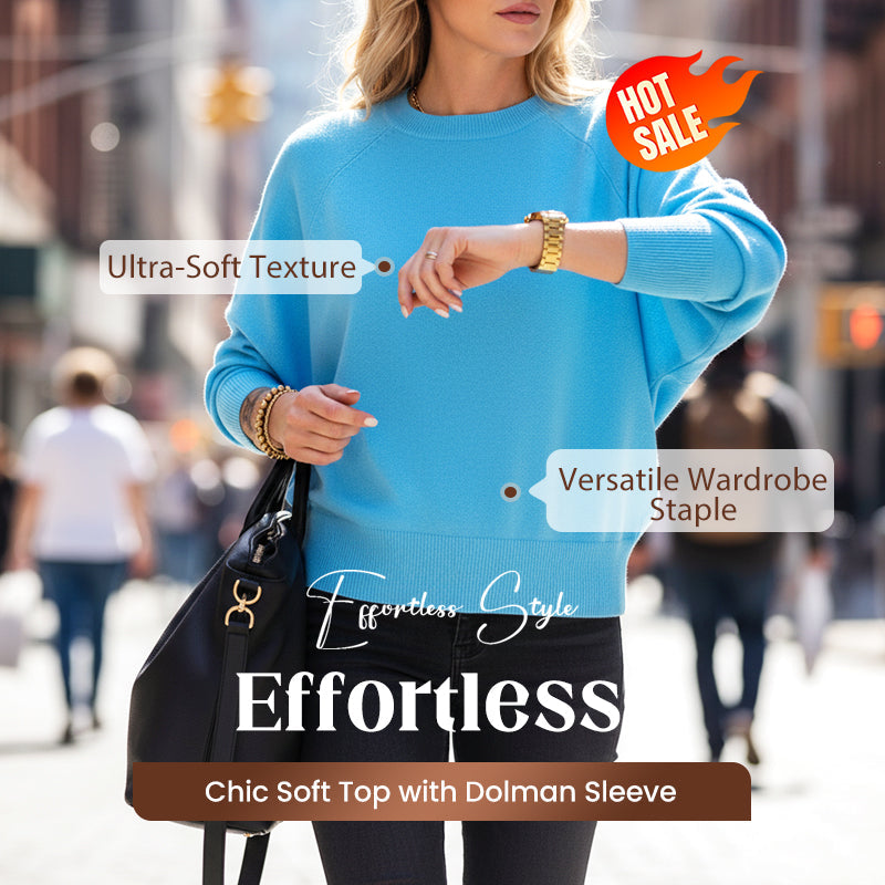 Effortless Chic Soft Top with Dolman Sleeve