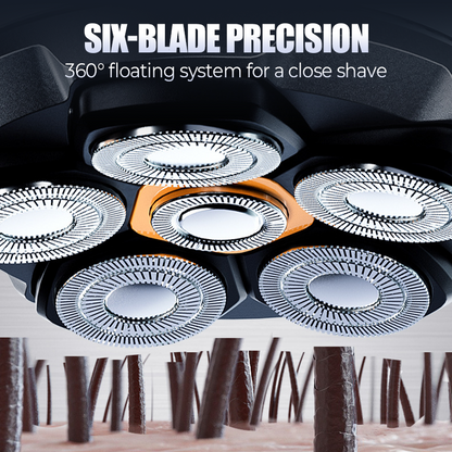 6D Waterproof Head Shaver Kit for Bald Men