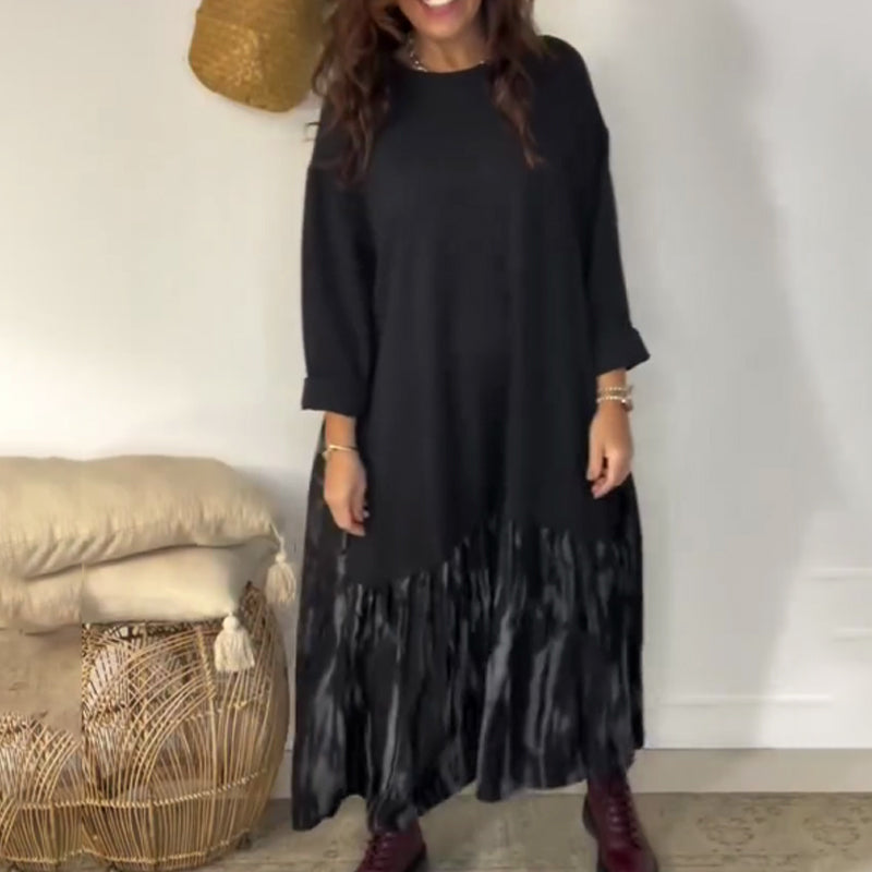 Long Sleeve Casual Loose Pullover Maxi Dress | T-Shirt Comfort, Maxi Elegance