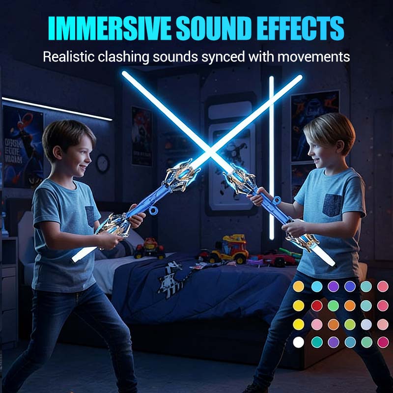 Retractable Luminous Sword Toy With Sounds Effects