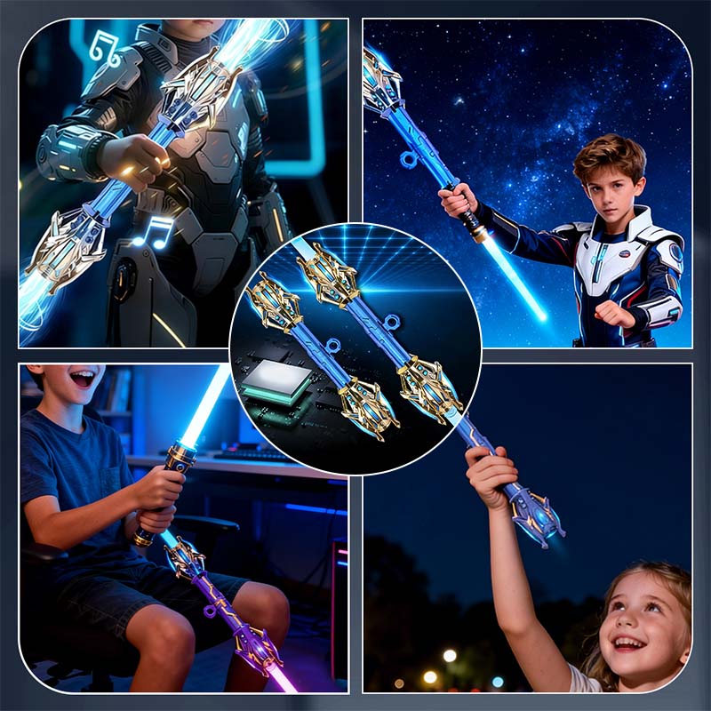 Retractable Luminous Sword Toy With Sounds Effects
