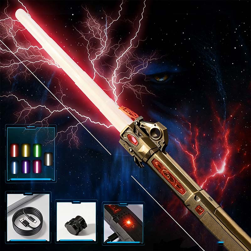 Retractable Luminous Sword Toy With Sounds Effects