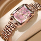 Women's Square Rhinestone Quartz Watch