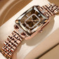 Women's Square Rhinestone Quartz Watch