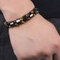 Men’s Elastic Tiger Eye Bead Bracelet