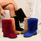Women’s Fashion Mid-Calf Boots with Plush Cuff