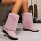 Women’s Fashion Mid-Calf Boots with Plush Cuff