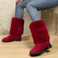 Women’s Fashion Mid-Calf Boots with Plush Cuff