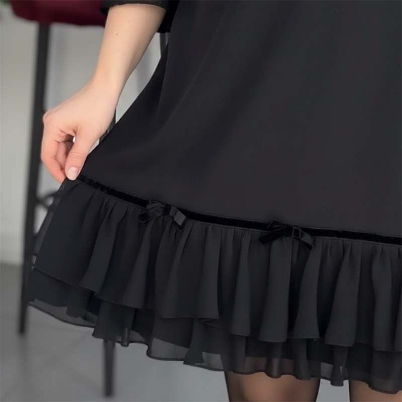 Women's Elegant Ruffle Trim Dress