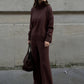 High-Neck Side-Zip Sweatshirt & Pants Set