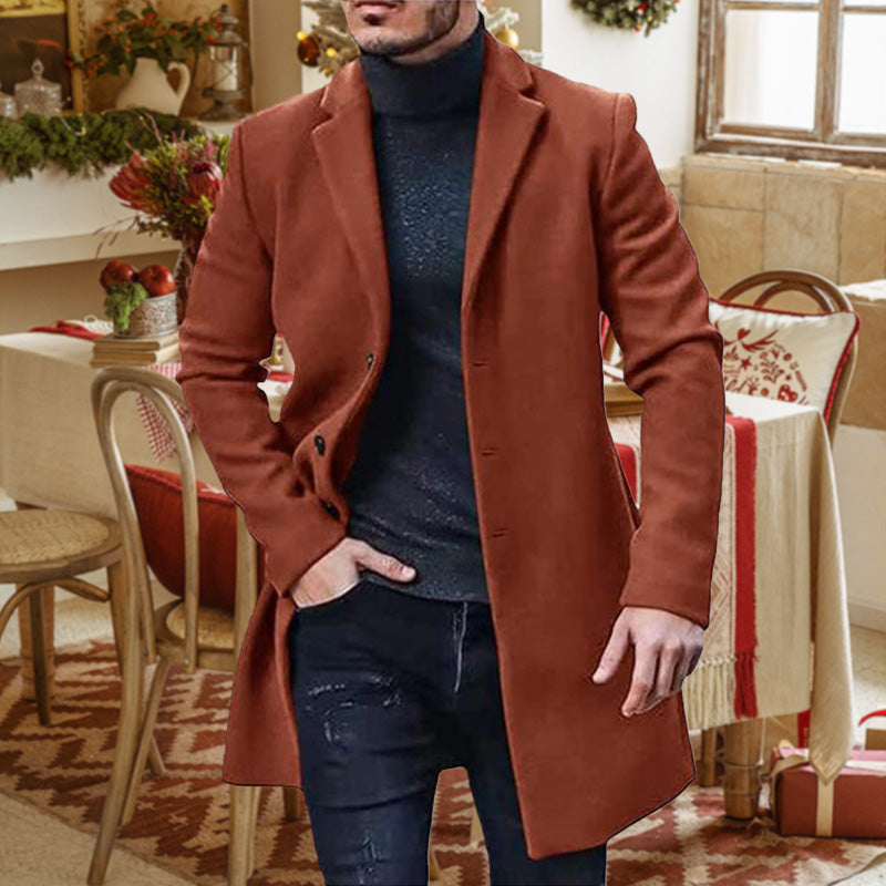 Versatile and Cozy Tweed Coat for Men