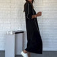 Women's Casual Half-Zip Pullover Maxi Dress
