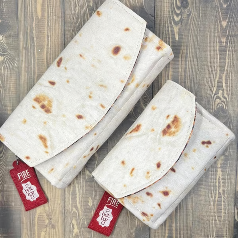 Funny Foldable Burrito-Style Wallet
