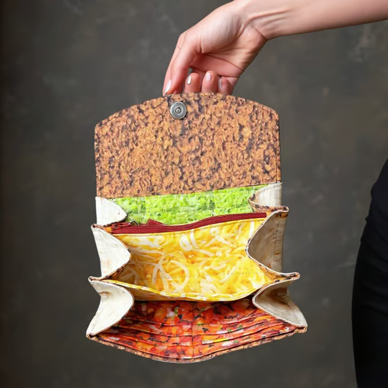 Funny Foldable Burrito-Style Wallet
