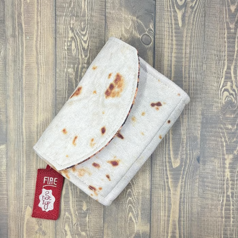 Funny Foldable Burrito-Style Wallet