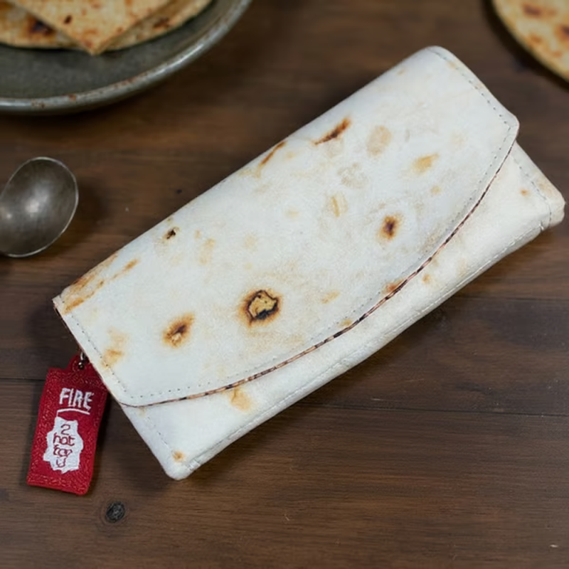 Funny Foldable Burrito-Style Wallet