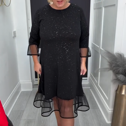 Women's Sparkling A-Line Mesh Dress