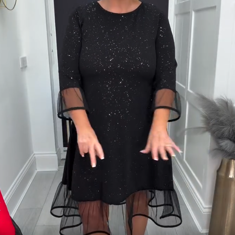 Women's Sparkling A-Line Mesh Dress
