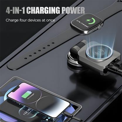 PD30W 4-in-1 Car Retractable Charger with Ambient Light